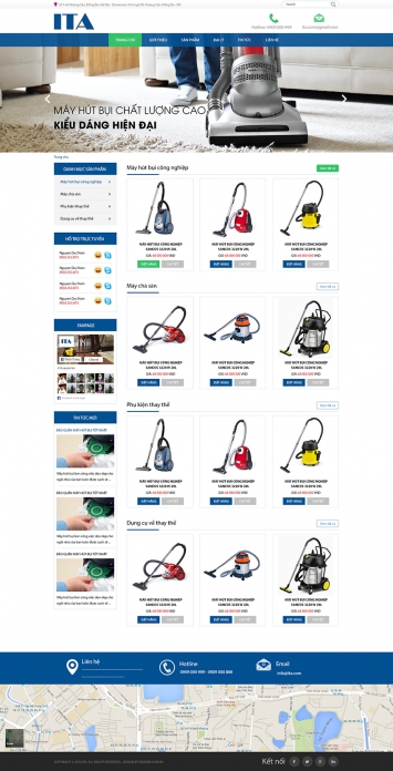 Mẫu thiết kế website bán hàng máy hút bụi