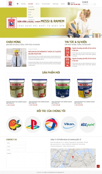 Mẫu giao diện thiết kế website công ty sơn Đại Việt