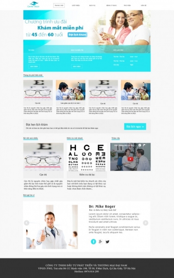 Mẫu thiết kế website giới thiệu dịch vụ y tế phòng khám
