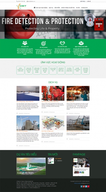 Mẫu thiết kế website giới thiệu công ty công nghệ DST