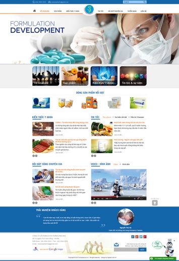 Mẫu website công ty dược phẩm 02